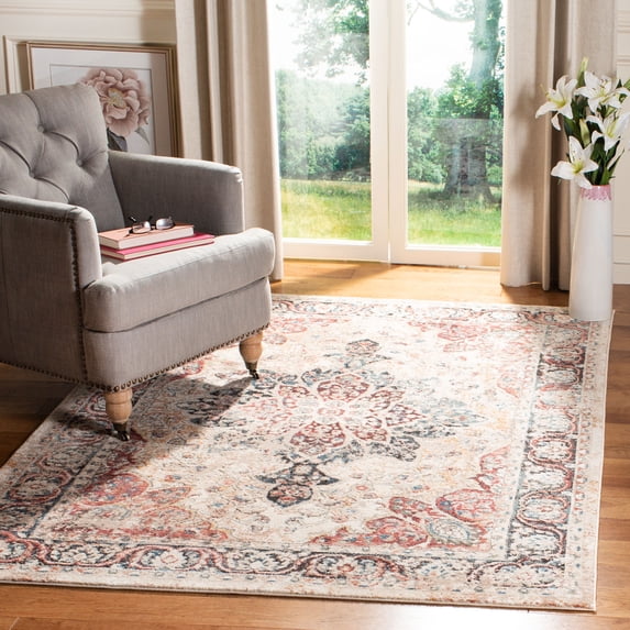 Safavieh Carlyle Blaine Medallion Area Rug, Ivory/Burgundy, 2'3" x 4'