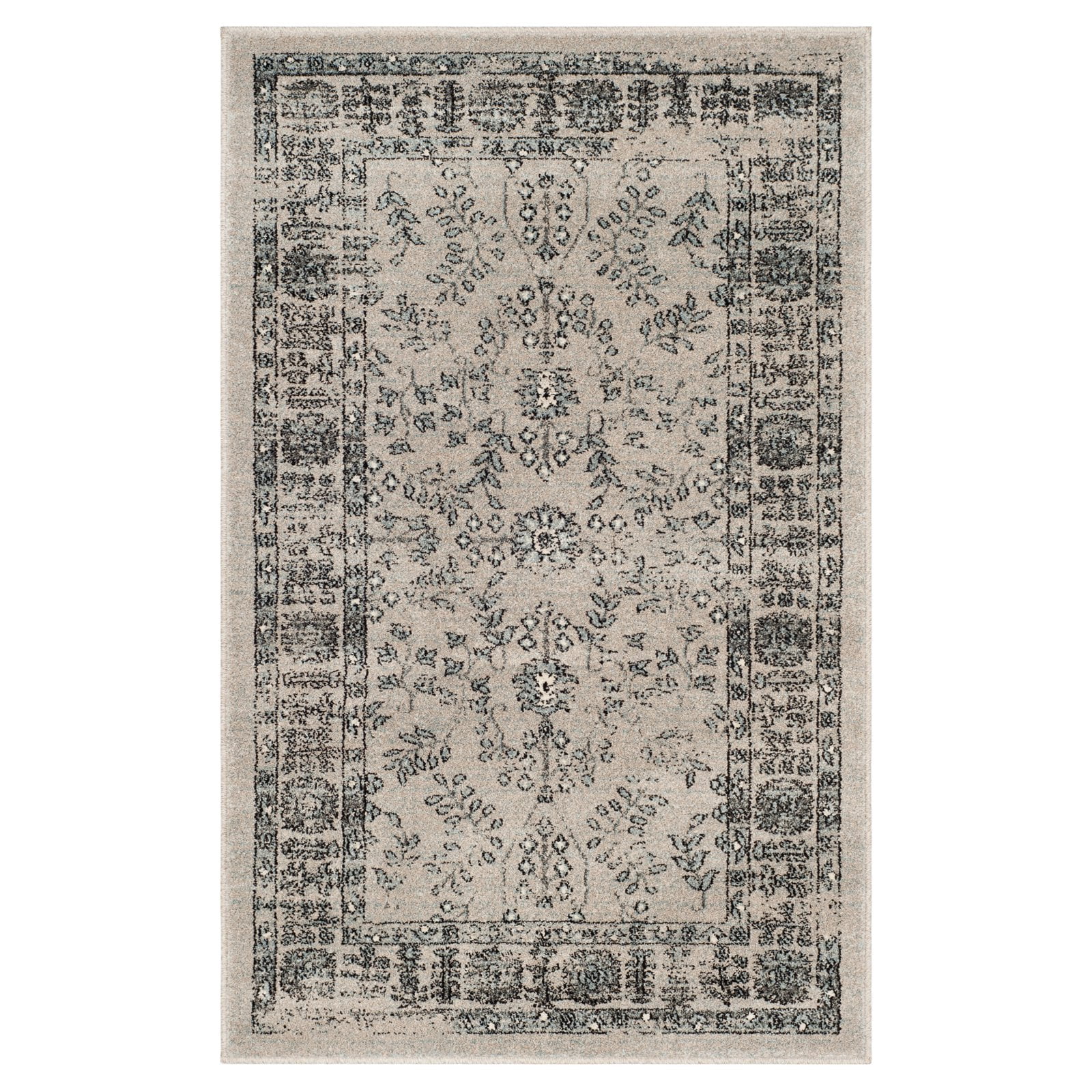 Coastal Breeze Blue Reversible Synthetic Area Rug, 3' x 5'