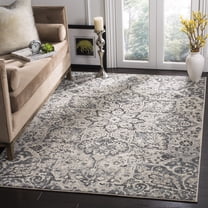 SAFAVIEH Carmel Ottoline Floral Area Rug, Ivory/Gray, 3' x 5'