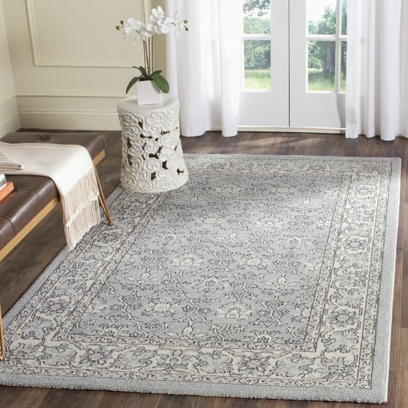 SAFAVIEH Carmel Ronnette Oriental Area Rug, Light Blue/Ivory, 5'1" x 7'6"