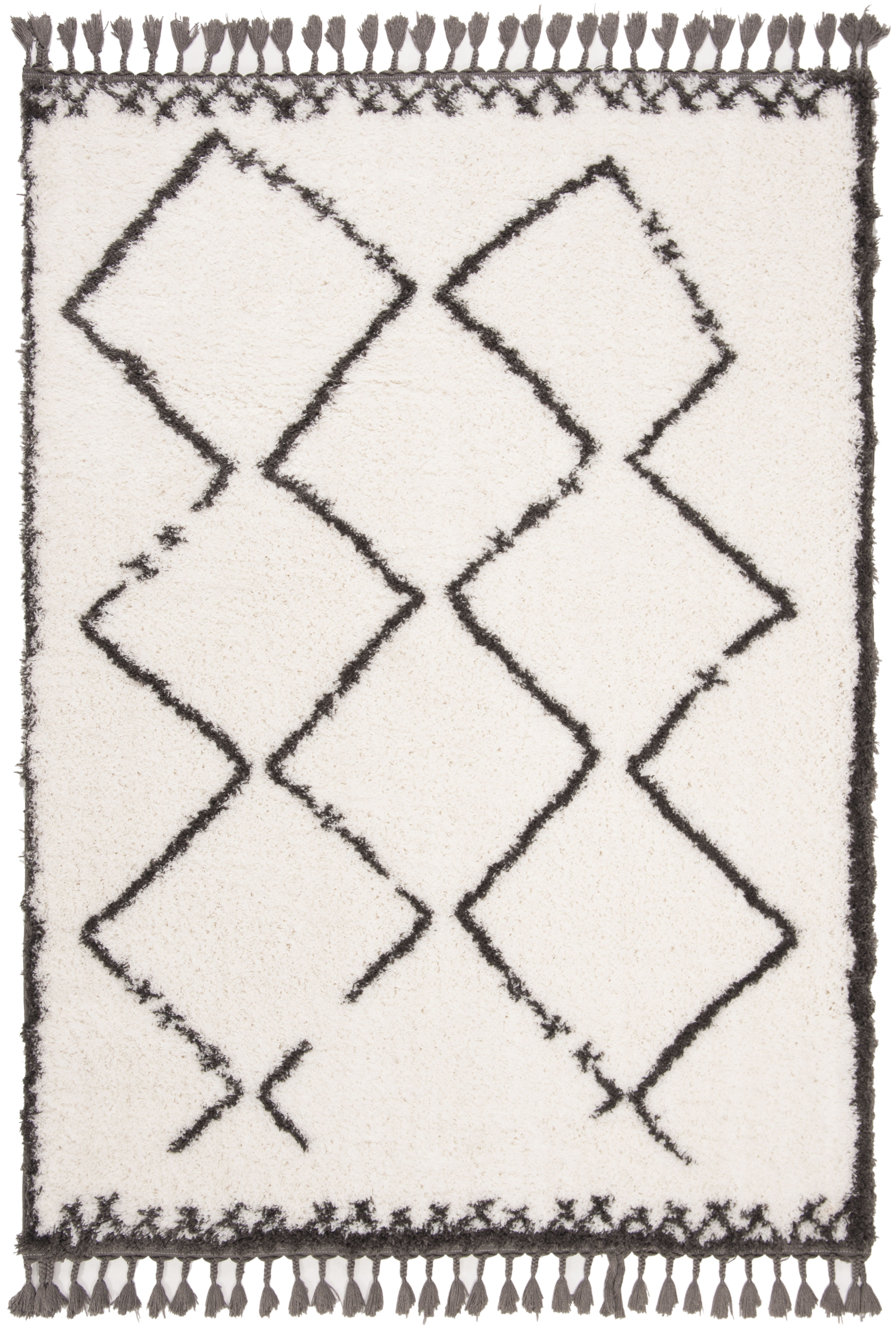 Aztec Rug Cream Color SAFAVIEH Carmella Stars Aztec Polyester Shag Area Rug, Cream/Grey, 4' x ...
