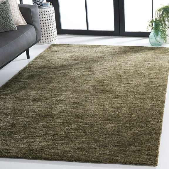 SAFAVIEH Carmine Eveleen Solid Area Rug, Green, 3' x 5'