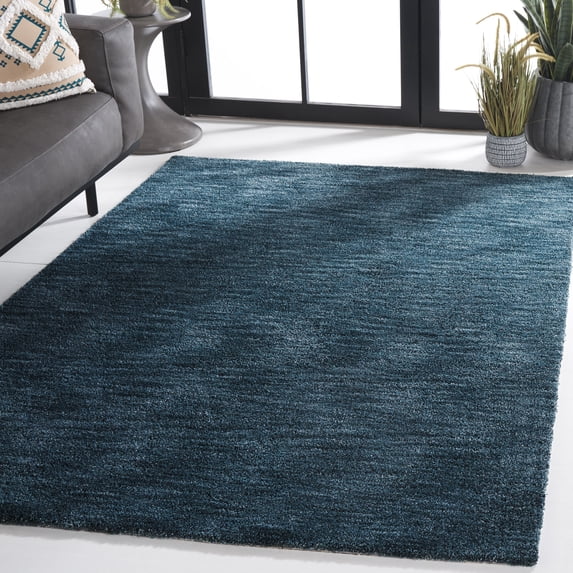 SAFAVIEH Carmine Eveleen Solid Area Rug, Teal, 6' x 6' Square