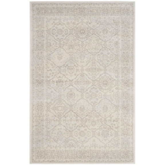 SAFAVIEH Carnegie Cherette Traditional Area Rug, Cream/Light Grey, 4' x 6'