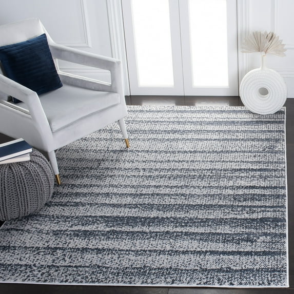 SAFAVIEH Carnegie Constantina Striped Area Rug, Gray/Navy, 4' x 6'