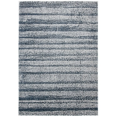 SAFAVIEH Carnegie Constantina Striped Area Rug, Grey/Navy, 5'1" x 7'6"