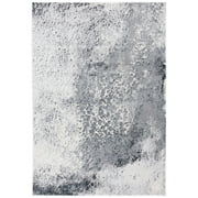 SAFAVIEH Carnegie Jaye Modern Area Rug, Ivory/Grey, 5'1" x 7'6"