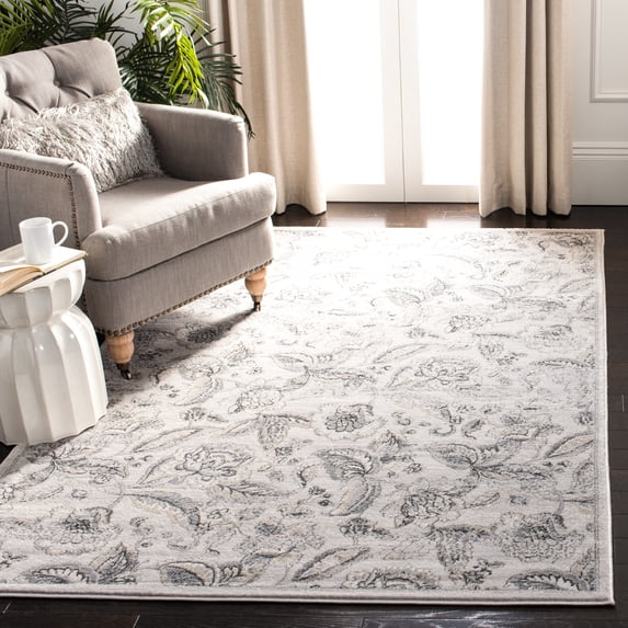 SAFAVIEH Carnegie Lauressa Distressed Area Rug, Silver/Gray, 8' x 10'