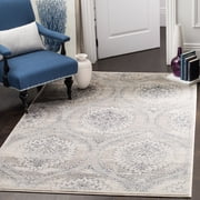 SAFAVIEH Carnegie Margaret Geometric Area Rug, Light Gray/Cream, 8' x 10'