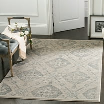 SAFAVIEH Carnegie Rosalynne Geometric Area Rug, Taupe/Light Blue, 5'1" x 7'6"