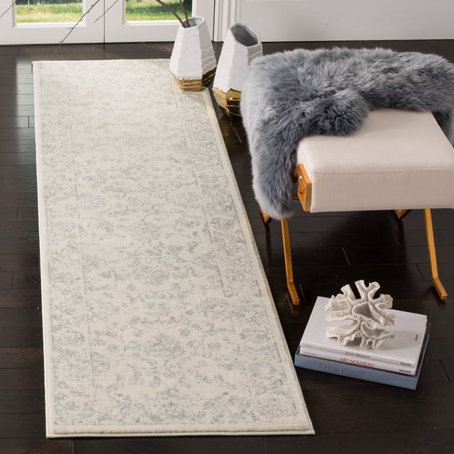 SAFAVIEH Carnegie Samantha Oriental Runner Rug, Cream/Gray, 2'3