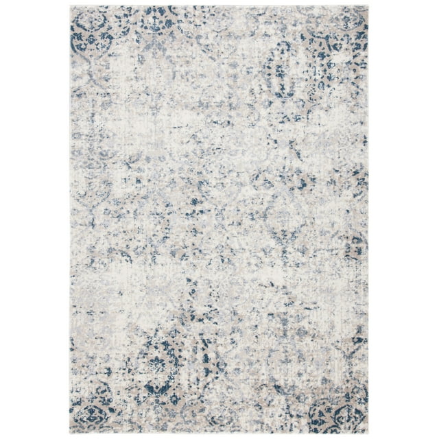 SAFAVIEH Carnegie Thorburn Modern Area Rug, Ivory/Navy, 3' x 5'