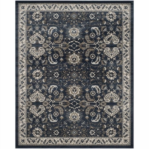 SAFAVIEH Carolina Fowler Traditional Area Rug, Dark Blue, 9' x 12'