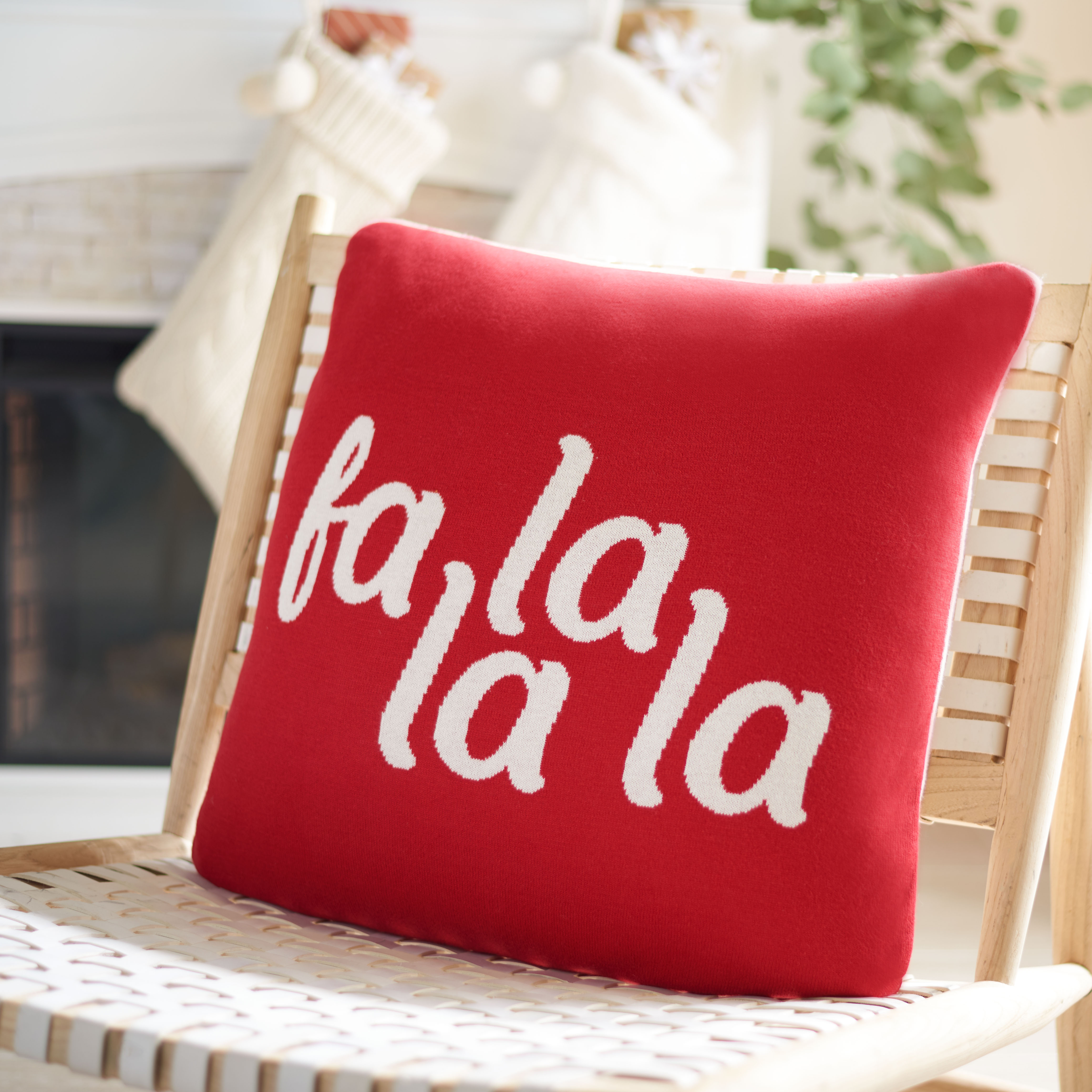 SAFAVIEH Carols Pillow, 20" x 20", Red