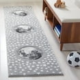 thumbnail image 1 of SAFAVIEH Carousel Kids Moon in the Stars Runner Rug, Light Gray/White, 2'3" x 6', 1 of 10