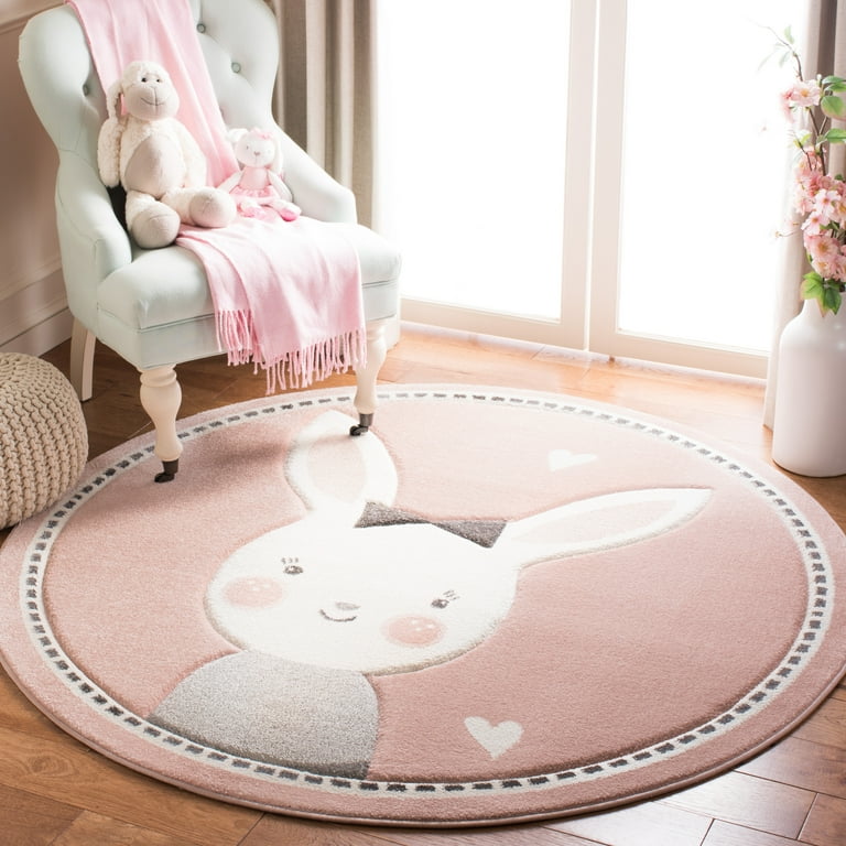 Safavieh Carousel Kids Montage 5 x 8 Pink/Ivory Indoor Kids Area Rug Safavieh Carousel Kids Montage 5 x 8 Pink/Ivory Indoor Kids Area Rug