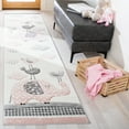 thumbnail image 1 of SAFAVIEH Carousel Kids Gordan Elephant and Tweets Runner Rug, Pink/Ivory, 2'3" x 10', 1 of 10