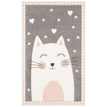 SAFAVIEH Carousel Kids Collection CRK134P Pink / Grey Rug