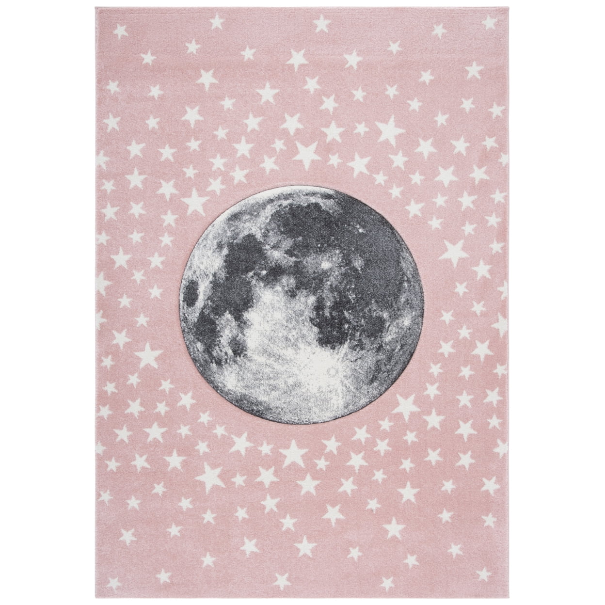 Gray Synthetic Stain-Resistant Kids' Rug - 2x3 Feet