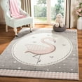thumbnail image 1 of SAFAVIEH Carousel Kids Dina Flamingo Animal Print Area Rug, Pink/Ivory, 5'3" x 5'3" Square, 1 of 10