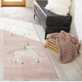thumbnail image 1 of SAFAVIEH Carousel Kids Dalach Unicorn Runner Rug, Pink/Ivory, 2'3" x 10', 1 of 10