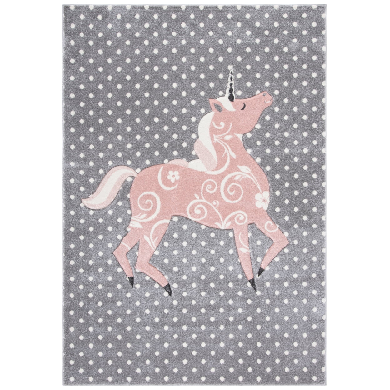 Safavieh Carousel Kids Kitty 5 x 5 Ivory/Pink Square Indoor Kids Area Rug Safavieh Carousel Kids Kitty 5 x 5 Ivory/Pink Square Indoor Kids Area Rug