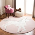 thumbnail image 1 of SAFAVIEH Carousel Kids Dalach Unicorn Area Rug, Pink/Ivory, 3' x 3' Round, 1 of 10