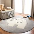 thumbnail image 1 of SAFAVIEH Carousel Kids Fallon Elephant Area Rug, Gray/Ivory, 6'7" x 6'7" Round, 1 of 10