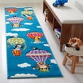 thumbnail image 1 of SAFAVIEH Carousel Kids Fun in Hot Air Balloon Runner Rug, Blue/Green, 2' x 8', 1 of 10