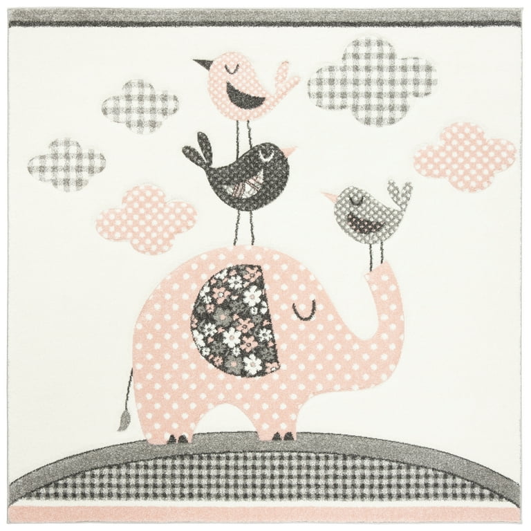 Safavieh Carousel Kids Montage 5 x 8 Pink/Ivory Indoor Kids Area Rug Safavieh Carousel Kids Montage 5 x 8 Pink/Ivory Indoor Kids Area Rug