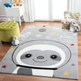thumbnail image 1 of SAFAVIEH Carousel Kids Happy Sloth Astronaut Area Rug, Gray/Ivory, 5'3" x 7'6", 1 of 10