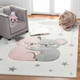 thumbnail image 1 of SAFAVIEH Carousel Kids Hugging Koalas Area Rug, Ivory/Pink, 6'7" x 9', 1 of 11