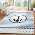 thumbnail image 1 of SAFAVIEH Carousel Kids Kennet Anchor Area Rug, Ivory/Navy, 6'7" x 6'7" Square, 1 of 10