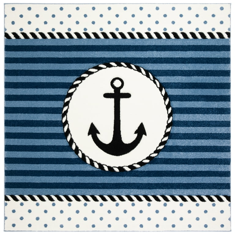 Safavieh Carousel Kids Anchor 4 x 6 Navy/Ivory Indoor Kids Area Rug Safavieh Carousel Kids Anchor 4 x 6 Navy/Ivory Indoor Kids Area Rug