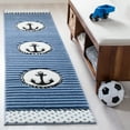 thumbnail image 1 of SAFAVIEH Carousel Kids Kennet Anchor Runner Rug, Navy/Ivory, 2' x 8', 1 of 10