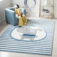 thumbnail image 1 of SAFAVIEH Carousel Kids Orpa The Dog Area Rug, Ivory/Blue, 5'3" x 5'3" Square, 1 of 11