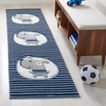 thumbnail image 1 of SAFAVIEH Carousel Kids Orpa The Dog Runner Rug, Navy/Ivory, 2' x 8', 1 of 12