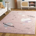 thumbnail image 1 of SAFAVIEH Carousel Kids Planets and Stars Area Rug, Pink/Purple, 2' x 3', 1 of 11