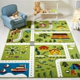 thumbnail image 1 of SAFAVIEH Carousel Kids Railroad Town Area Rug, Green/Beige, 4' x 6', 1 of 11