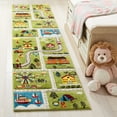 thumbnail image 1 of SAFAVIEH Carousel Kids Railroad Town Runner Rug, Green/Beige, 2' x 8', 1 of 11