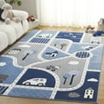 thumbnail image 1 of SAFAVIEH Carousel Kids Roadmap to Home Area Rug, Gray/Blue, 3'3" x 5'3", 1 of 10