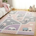 thumbnail image 1 of SAFAVIEH Carousel Kids Roadmap to Home Area Rug, Gray/Pink, 8' x 10', 1 of 10