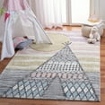 thumbnail image 1 of SAFAVIEH Carousel Kids Southwestern Teepee Area Rug, Gray/Pink, 5'3" x 5'3" Square, 1 of 10