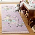 thumbnail image 1 of SAFAVIEH Carousel Kids Taneka Animals at Play Runner Rug, Purple, 2' x 8', 1 of 10