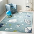 thumbnail image 1 of SAFAVIEH Carousel Kids World of Planets Area Rug, Teal/Ivory, 4' x 6', 1 of 11