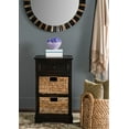 thumbnail image 1 of SAFAVIEH Carrie 1 Drawer Storage Side Table with 2 Baskets, Brown, 1 of 11