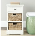 thumbnail image 1 of SAFAVIEH Carrie 1 Drawer Storage Side Table with 2 Baskets, Distressed Cream, 1 of 5