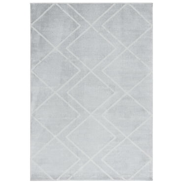 SAFAVIEH Carter Jerrod Geometric Area Rug, Grey/Light Grey, 8' x 10'