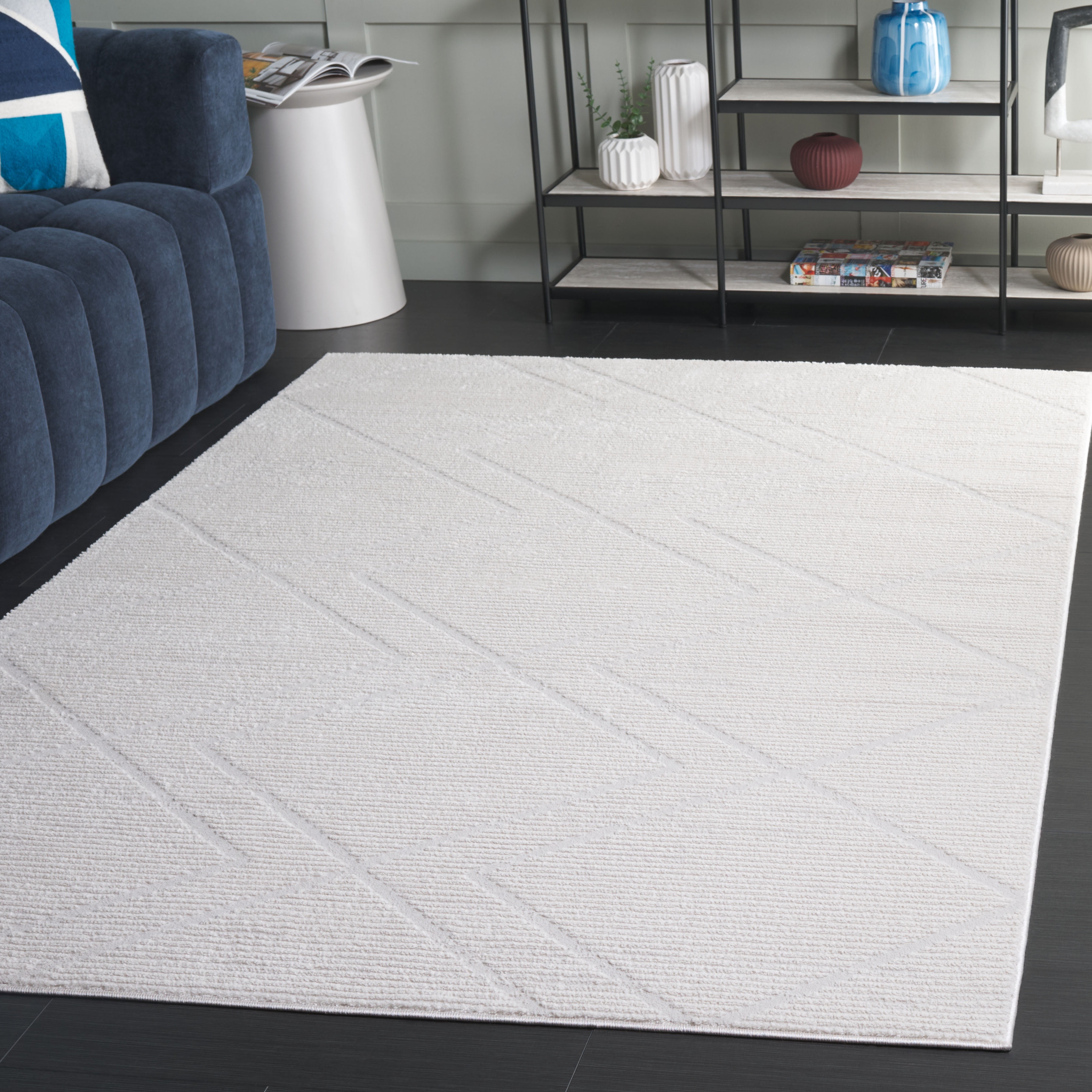Carter Rugs Geometric SAFAVIEH Carter Jerrod Geometric Area Rug, Ivory/Taupe, 6'7