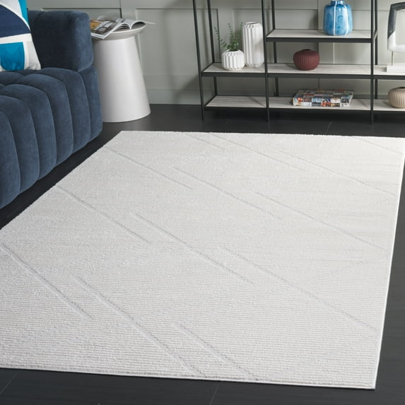 SAFAVIEH Carter Jerrod Geometric Area Rug, Ivory/Taupe, 6'7" x 6'7" Square